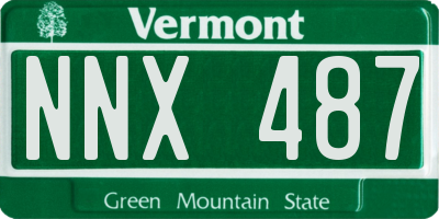 VT license plate NNX487