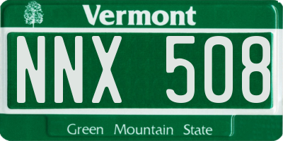 VT license plate NNX508