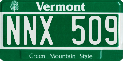 VT license plate NNX509