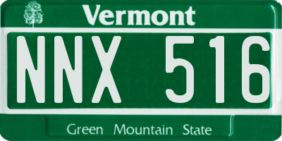 VT license plate NNX516