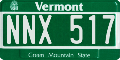 VT license plate NNX517