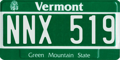 VT license plate NNX519