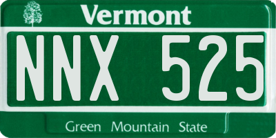 VT license plate NNX525