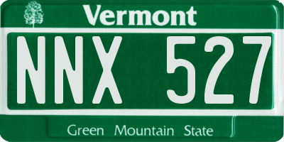 VT license plate NNX527