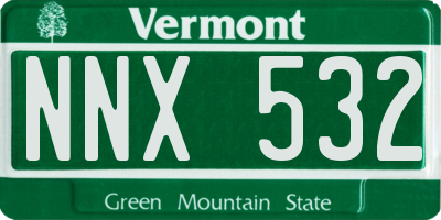 VT license plate NNX532