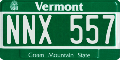 VT license plate NNX557