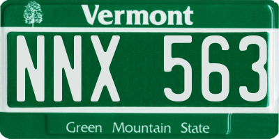 VT license plate NNX563
