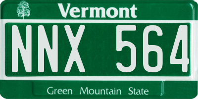VT license plate NNX564