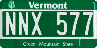 VT license plate NNX577