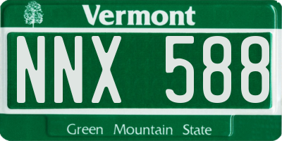 VT license plate NNX588
