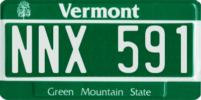 VT license plate NNX591