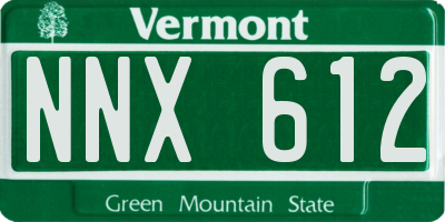 VT license plate NNX612
