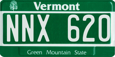 VT license plate NNX620