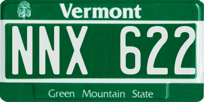 VT license plate NNX622