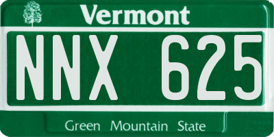 VT license plate NNX625