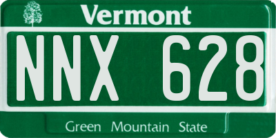 VT license plate NNX628
