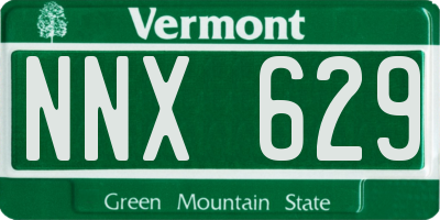 VT license plate NNX629