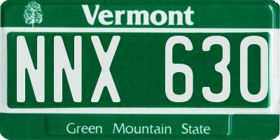VT license plate NNX630
