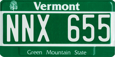 VT license plate NNX655