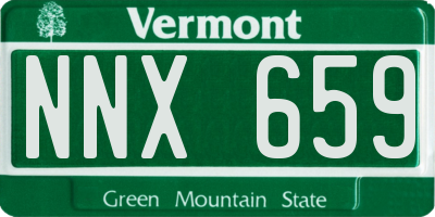VT license plate NNX659