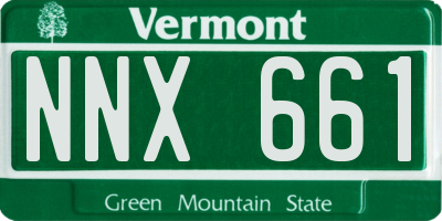 VT license plate NNX661