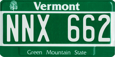 VT license plate NNX662
