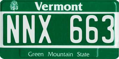 VT license plate NNX663