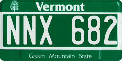 VT license plate NNX682