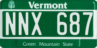 VT license plate NNX687