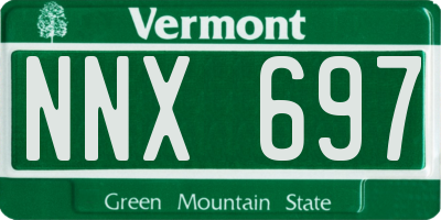 VT license plate NNX697