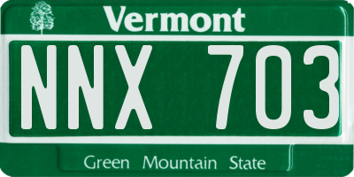 VT license plate NNX703