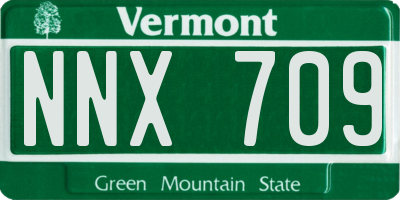 VT license plate NNX709