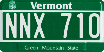 VT license plate NNX710