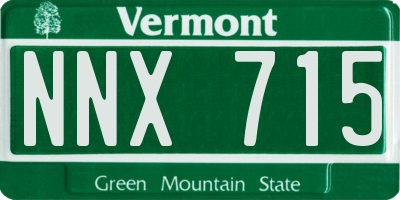 VT license plate NNX715