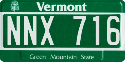 VT license plate NNX716
