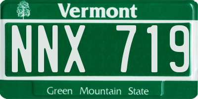 VT license plate NNX719