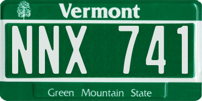 VT license plate NNX741