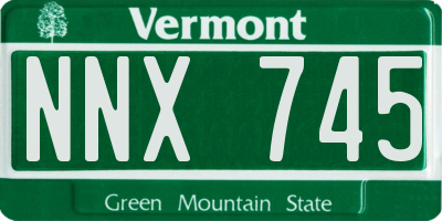 VT license plate NNX745