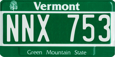 VT license plate NNX753