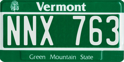 VT license plate NNX763