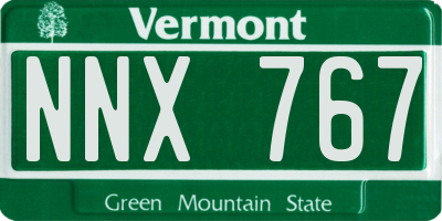 VT license plate NNX767
