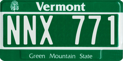 VT license plate NNX771