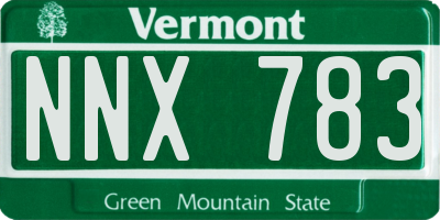 VT license plate NNX783