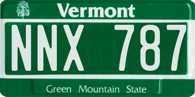 VT license plate NNX787
