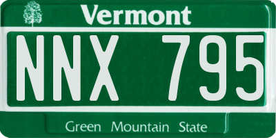 VT license plate NNX795