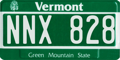 VT license plate NNX828