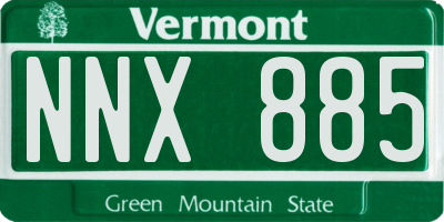 VT license plate NNX885