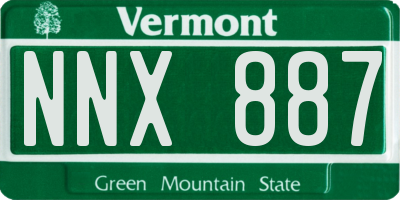 VT license plate NNX887