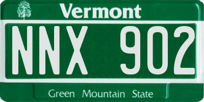 VT license plate NNX902