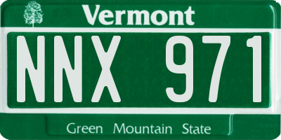 VT license plate NNX971